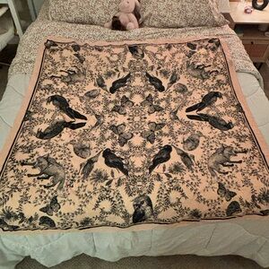 Elegant Animal Print large satin scarf